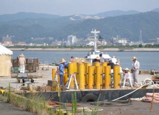 2016年やっさ花火フェスタ準備の様子
