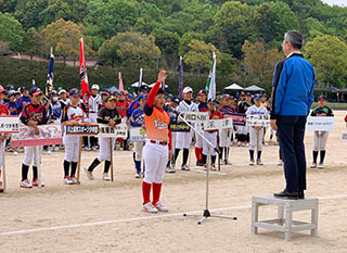 第8回山陽建設旗親善小学生ソフトボール大会の様子